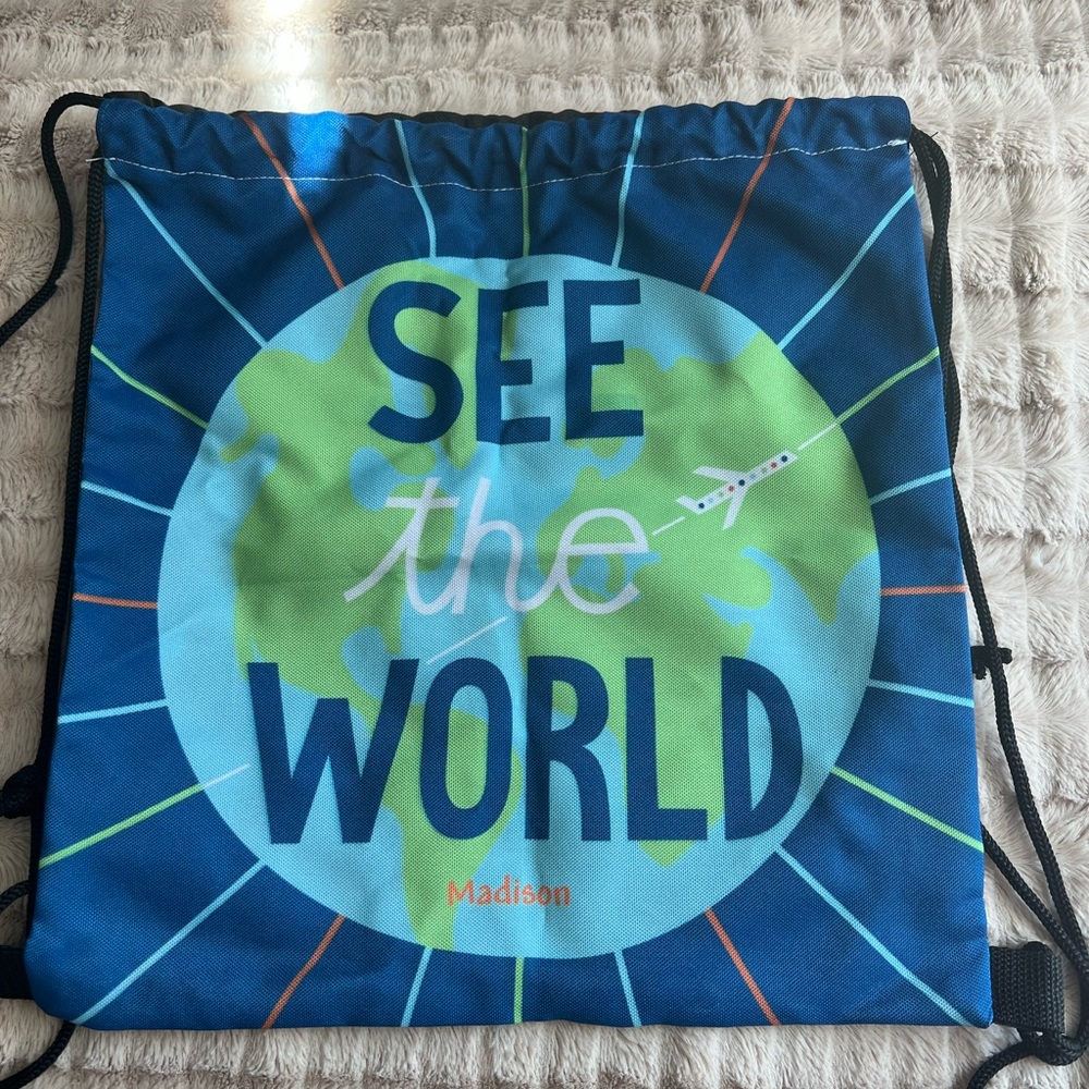 Fabric drawstring backpack